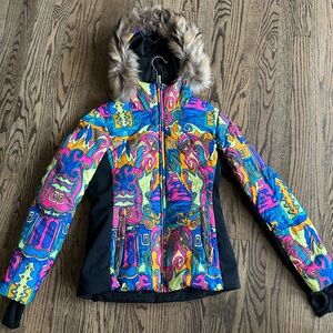 EUC- Sunice removable fur trimmed, insulated ski puffer- worn only 3 times